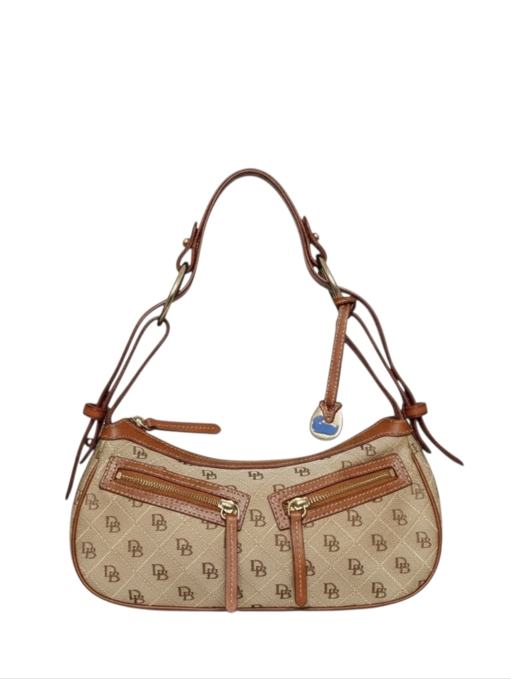 Dooney & Bourke Vintage Monogram Canvas & Leather Shoulder Bag Gently Loved